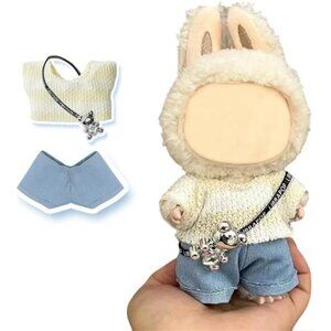 17cm Cute Dolls Outfit Accessories with Sweater&Denim